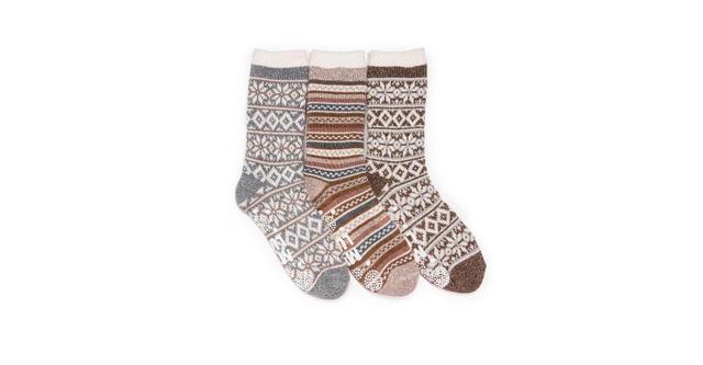 Womens MUK LUKS 3-Pk. Tall Cozy Lined Lounge Socks Product Image