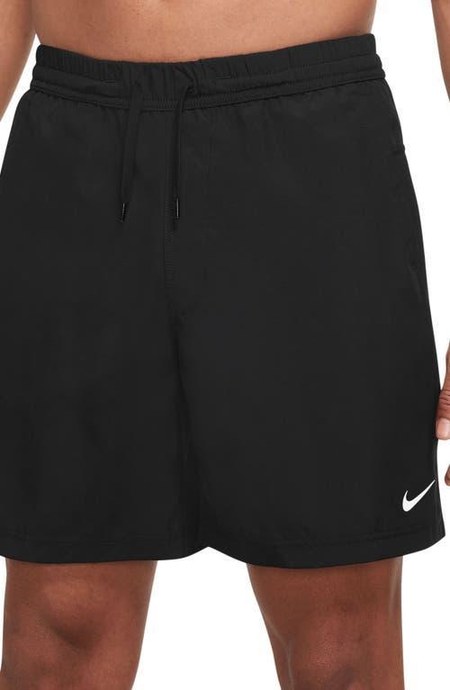 NIKE Dri-fit Form Athletic Shorts In Black/white Product Image