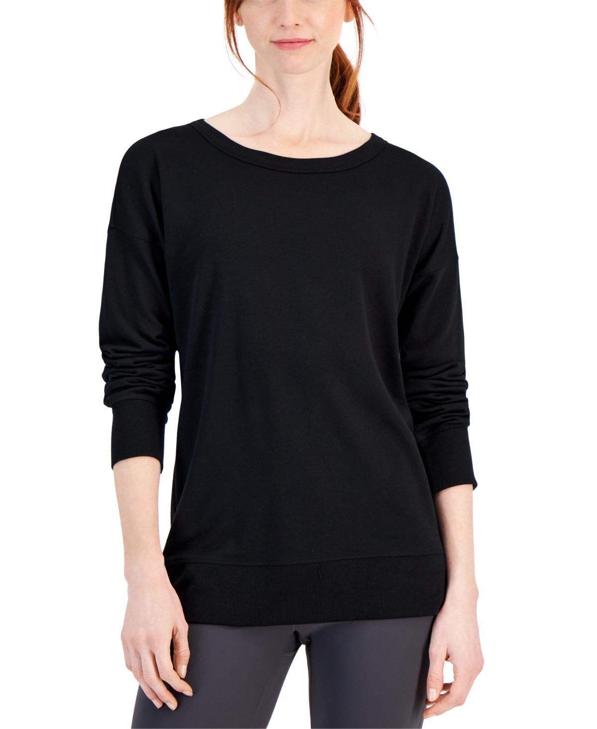 Id Ideology Womens Open-Back Long-Sleeve Pullover Top, Created for Macys Product Image