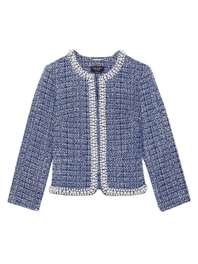 Womens Gabrielle Embellished Metallic Tweed Jacket Product Image