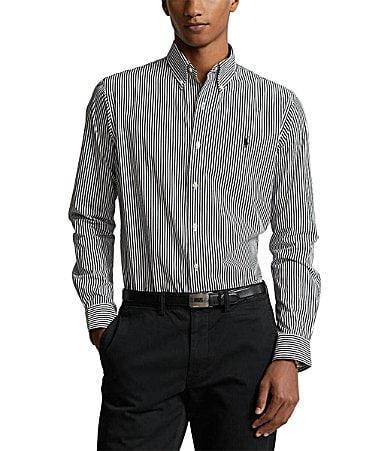 Polo Ralph Lauren Classic Fit Striped Stretch Poplin Shirt Product Image