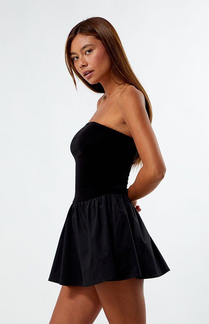 Women's Strapless Drop Waist Mini Dress Product Image