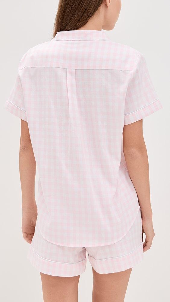 Petite Plume Gingham Shorts Pj Set | Shopbop Product Image