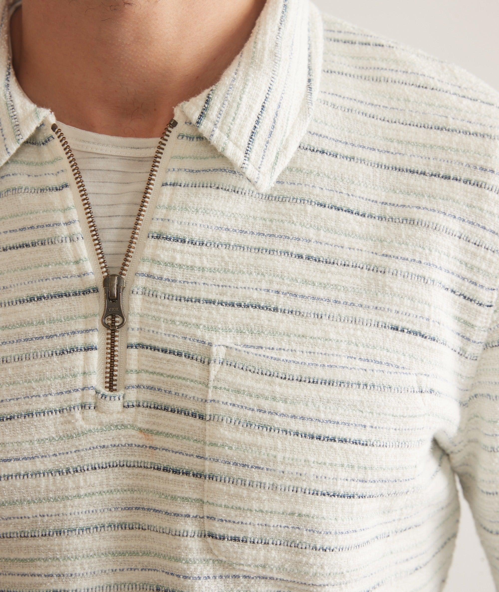 Textured Stripe Quarter Zip Product Image