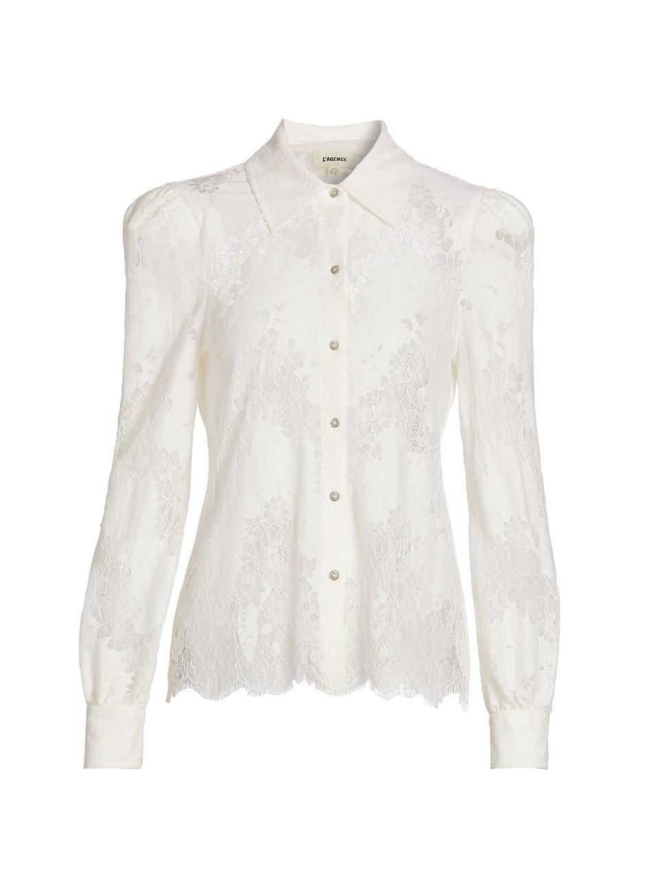 Womens Jenica Floral Lace Blouse Product Image