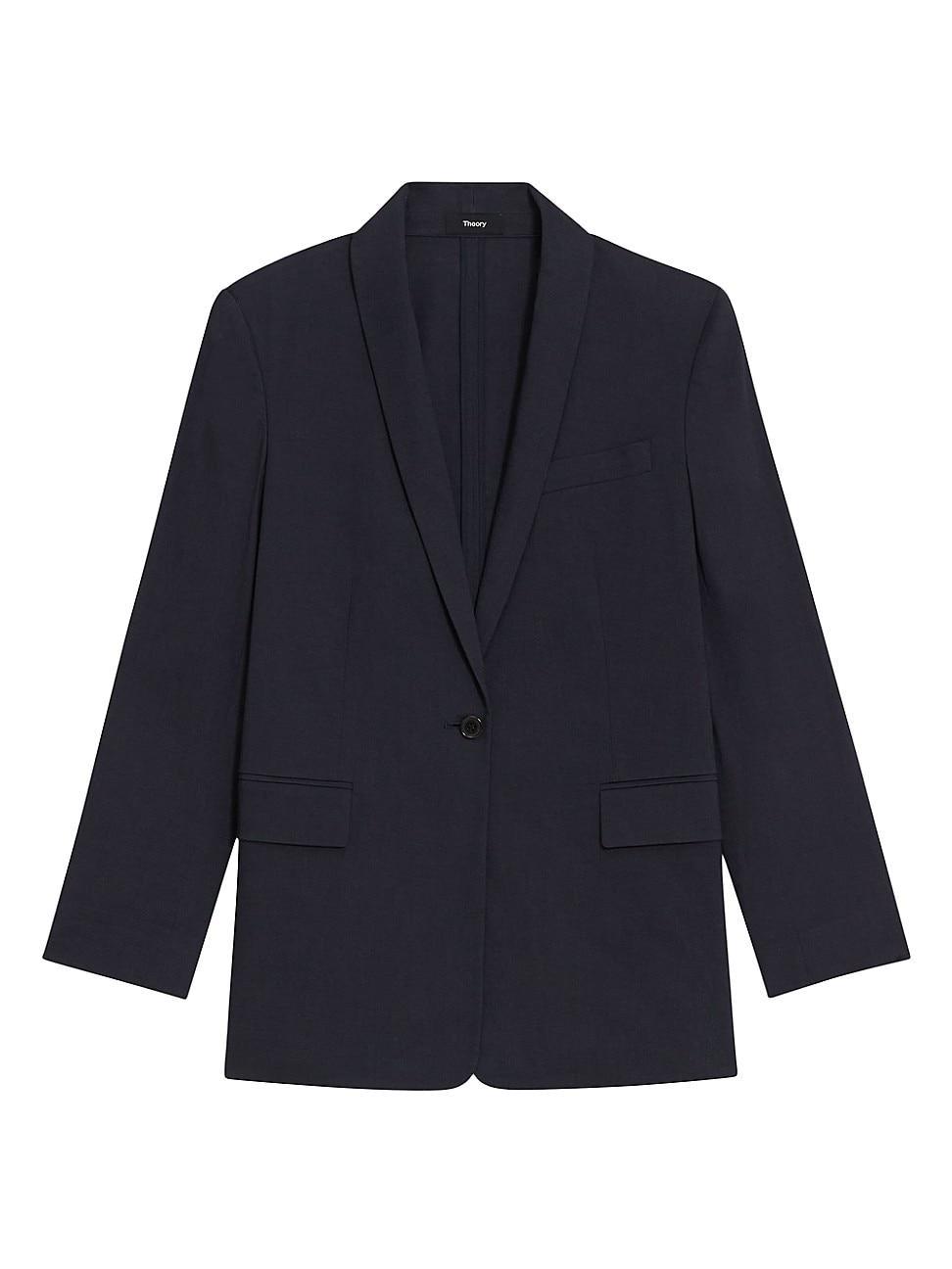 Womens Rolled-Sleeve One-Button Blazer Product Image