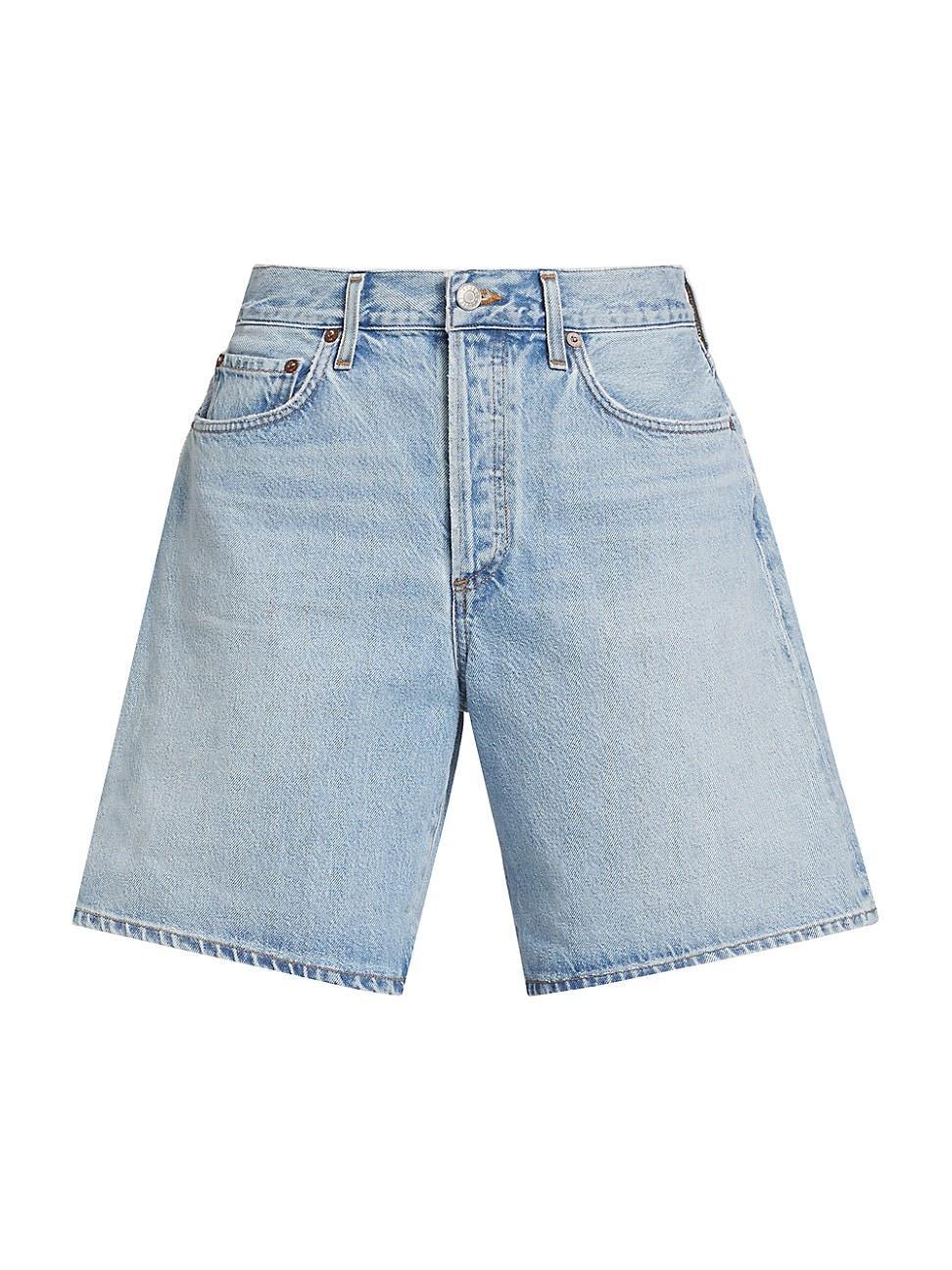 Damed Cuffed Denim Shorts Product Image