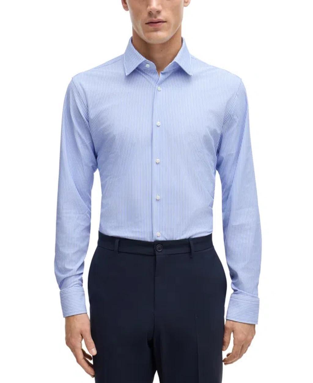 Boss by Hugo Boss Mens Regular-Fit Performance Dress Shirt - Light Product Image