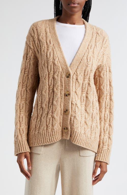 ATM Anthony Thomas Melillo Cable Knit Wool & Cotton Blend V-Neck Cardigan Product Image