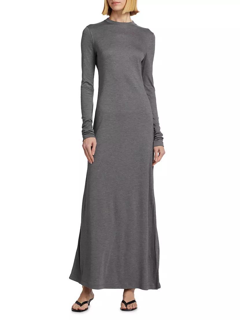 Long-Sleeve Jersey Maxi Dress Product Image