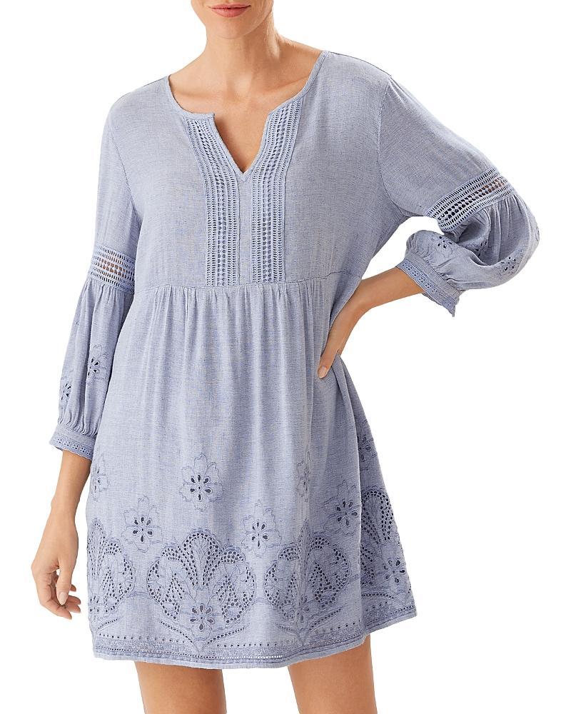 Tommy Bahama St. Lucia Split Neck Dress Swim Cover-Up Product Image