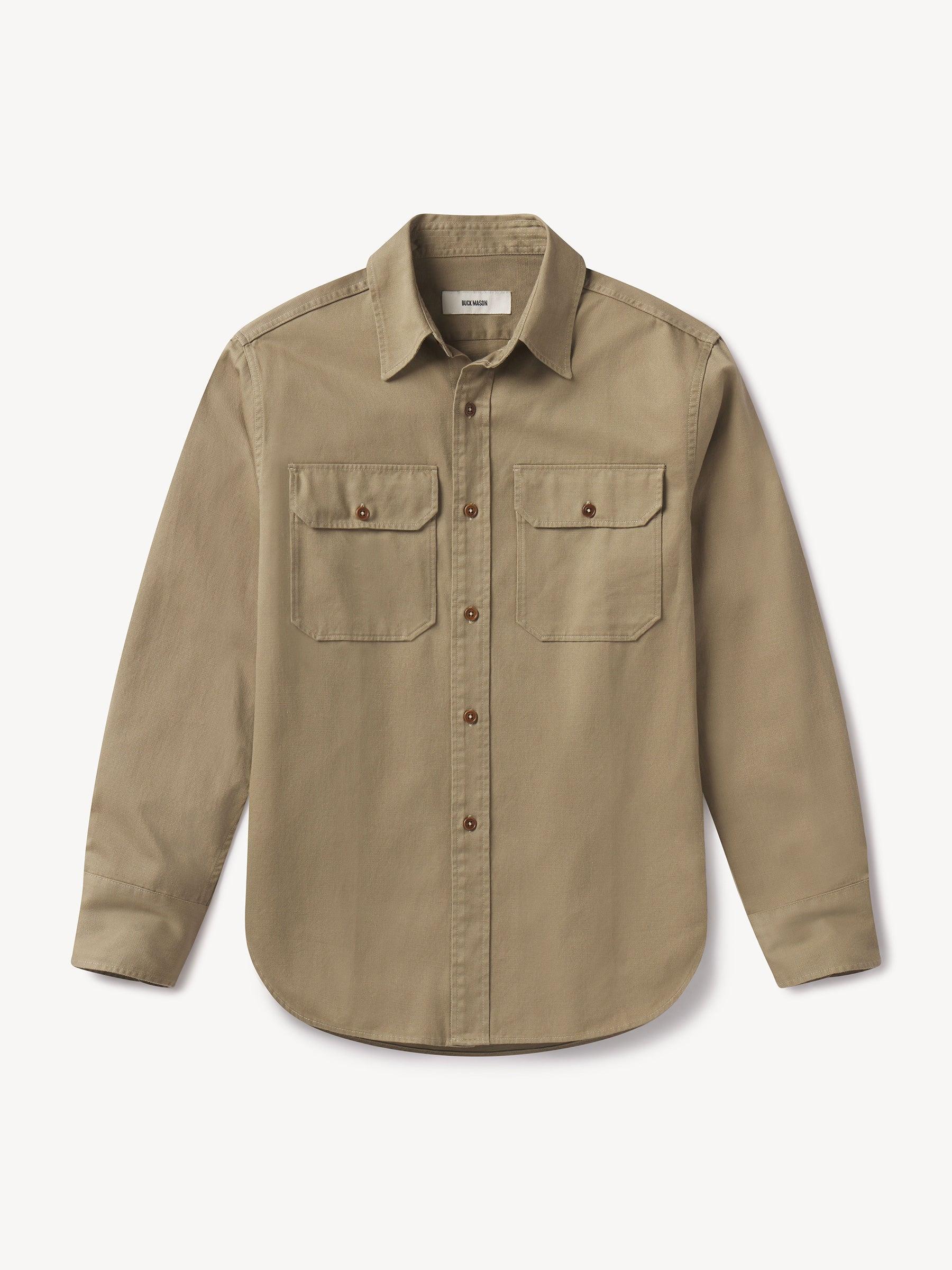 Cadet Khaki Desert Twill Officer Shirt Product Image