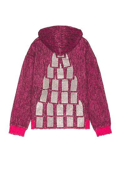 Who Decides War by Ev Bravado Pyramid Hooded Sweatshirt in Ruby - Rose. Size S (also in ). Product Image