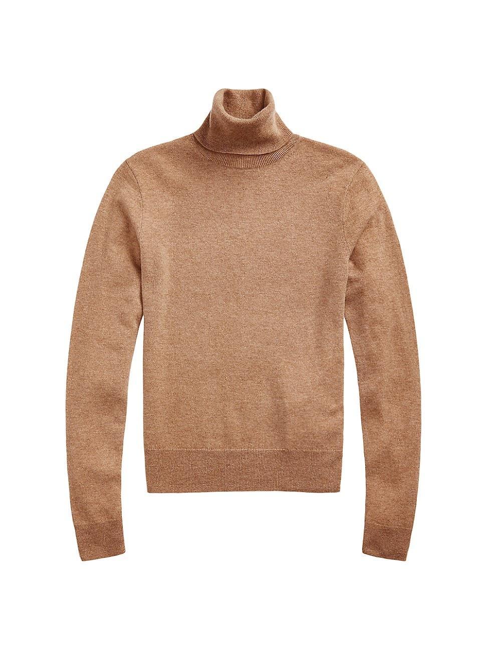 Womens Fitted Cashmere Turtleneck Sweater Product Image