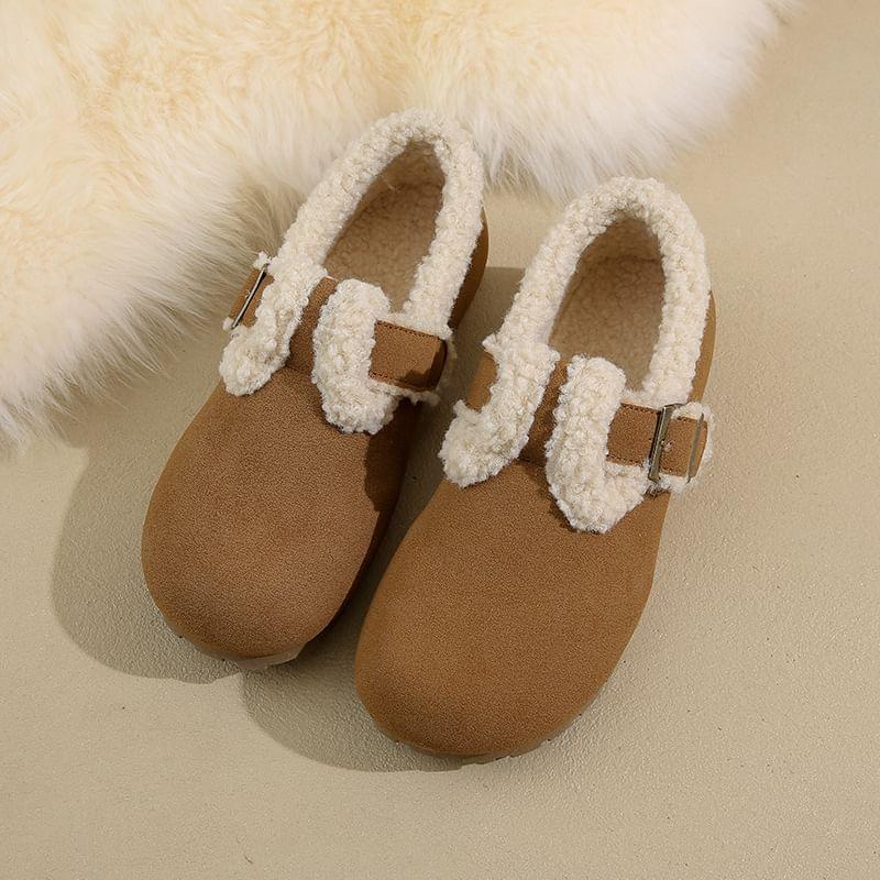 Buckled Fleece-Lined Loafers Product Image