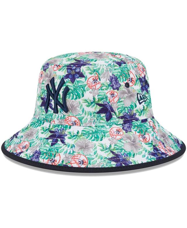 Mens New Era New York Yankees Tropic Floral Bucket Hat, Blue Product Image