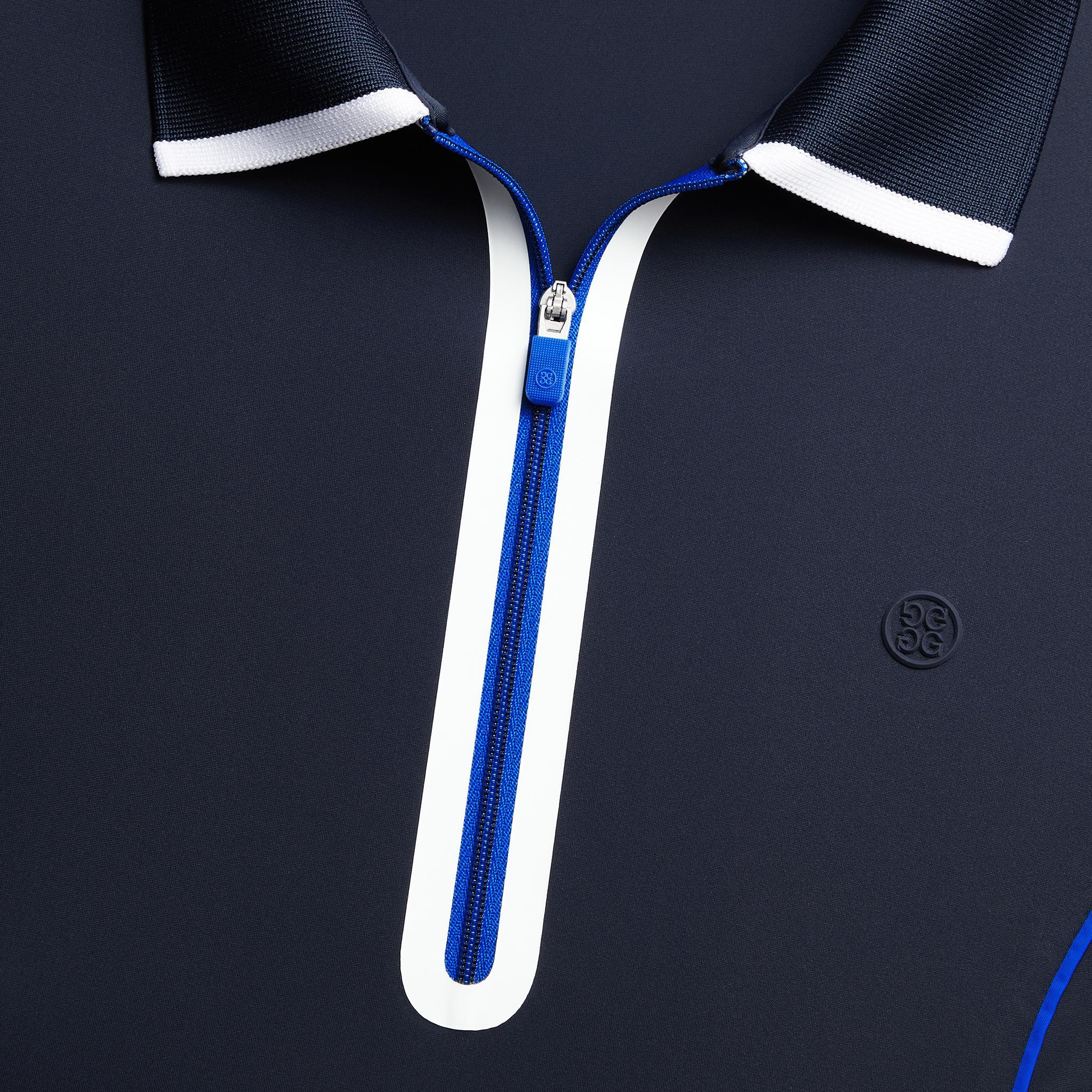 LIGHTWEIGHT WARP KNIT QUARTER ZIP POLO Product Image