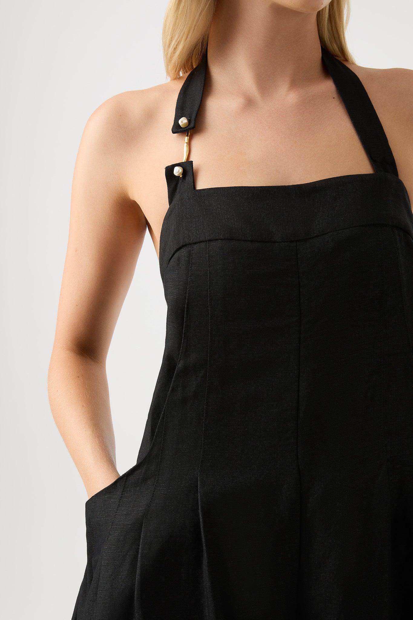 Neo Pleated Halter Jumpsuit Product Image