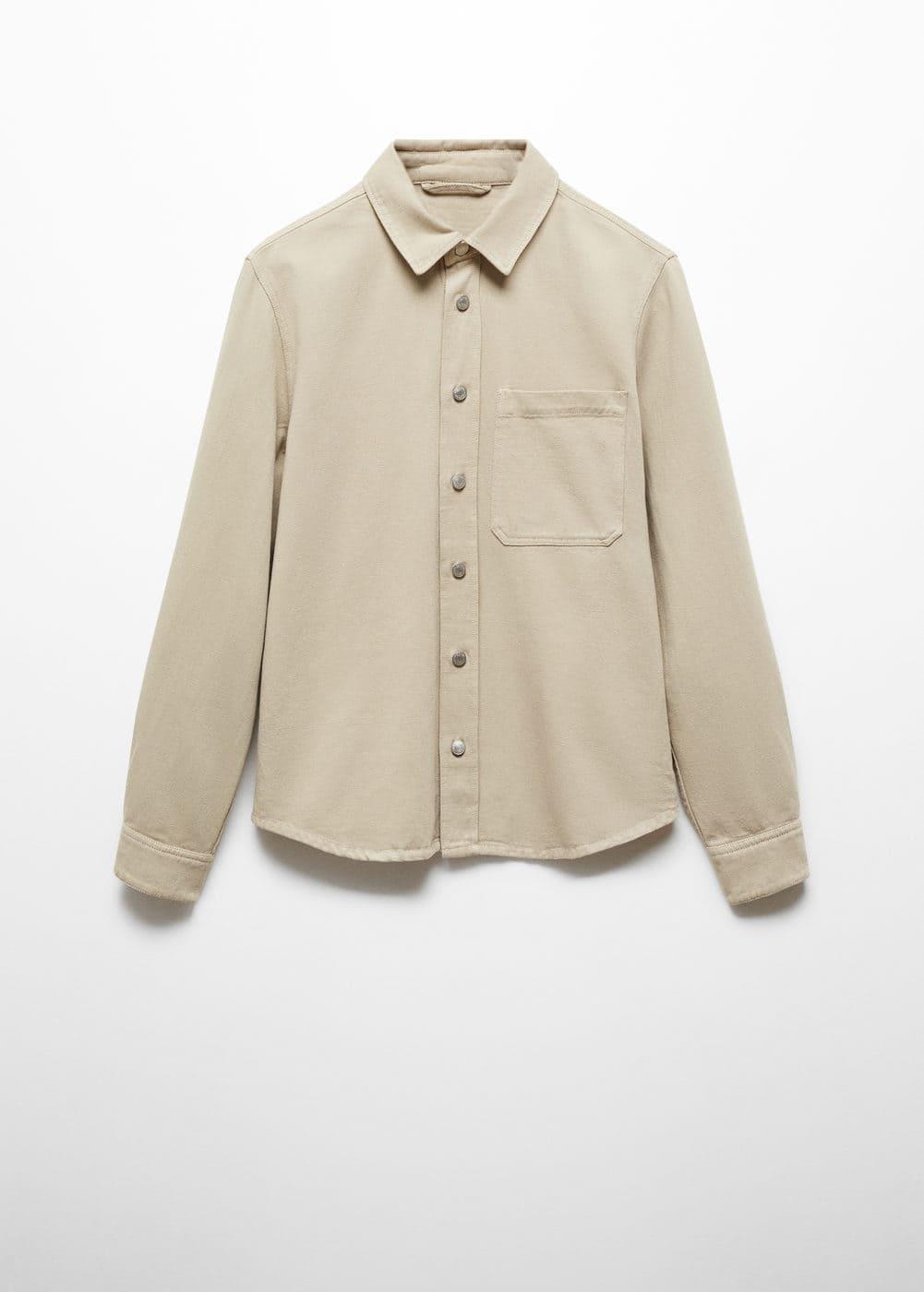 MANGO MAN - Regular-fit overshirt with pocket khakiMen Product Image