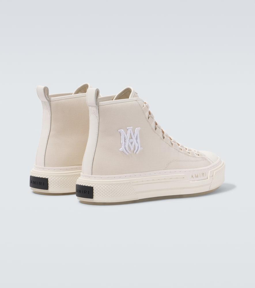 AMIRI Ma Court Leather-trimmed Sneakers In White Product Image