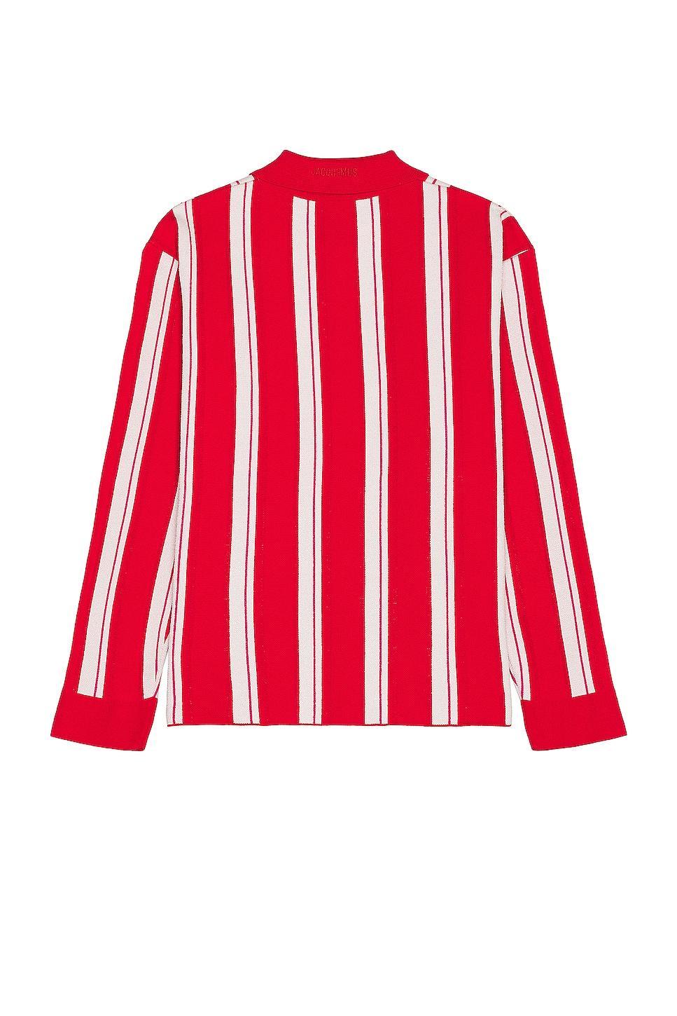 JACQUEMUS La Chemise Maille Polo Red. (also in ). Product Image