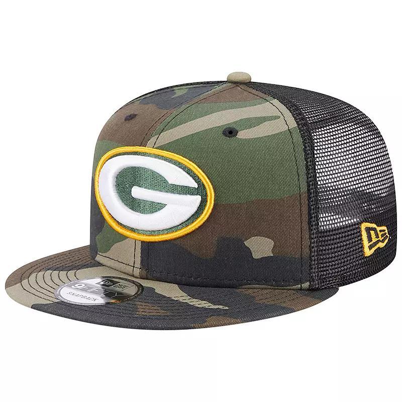 Mens New Era Camo Green Bay Packers Classic Trucker 9FIFTY Snapback Hat Product Image