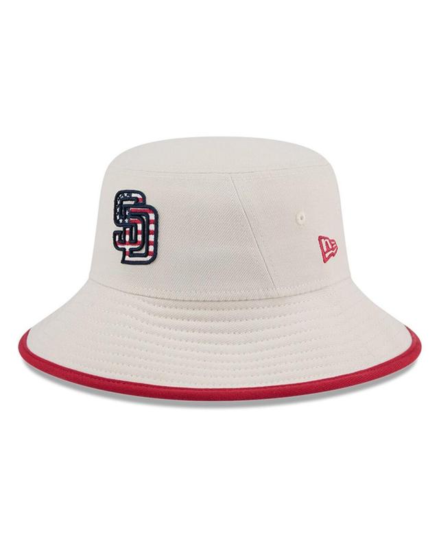 New Era Mens Khaki San Diego Padres 2024 Fourth of July Bucket Hat Product Image