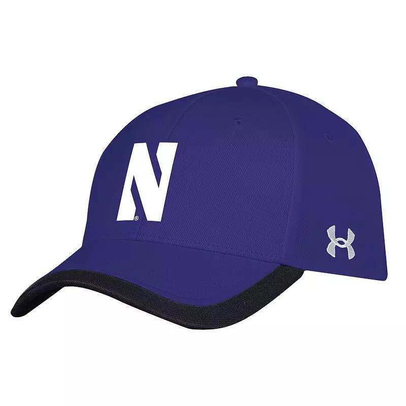 Mens Under Armour Northwestern Wildcats Sideline Blitzing Accent Adjustable Hat Product Image