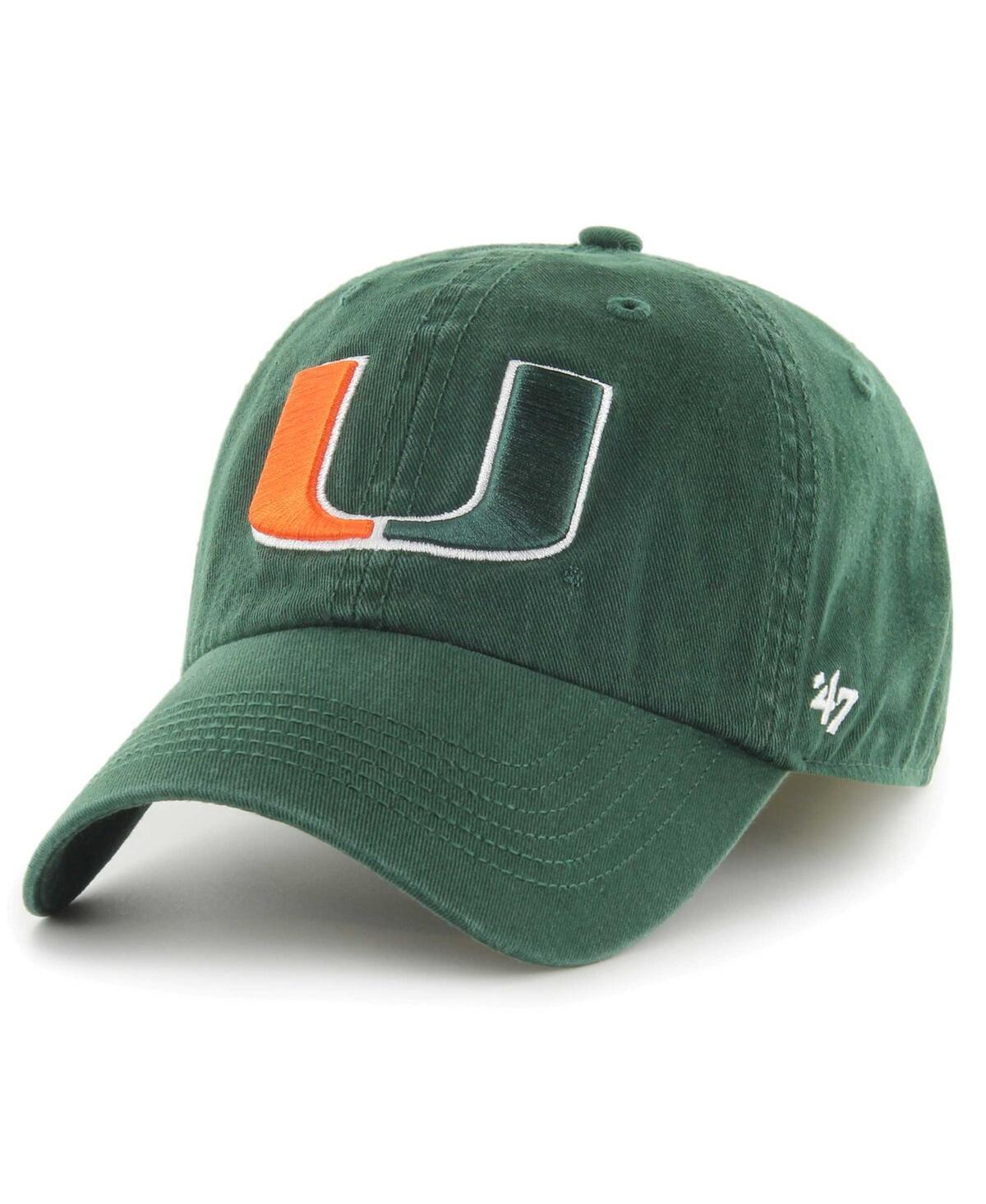 Mens 47 Brand Green Miami Hurricanes Franchise Fitted Hat Product Image