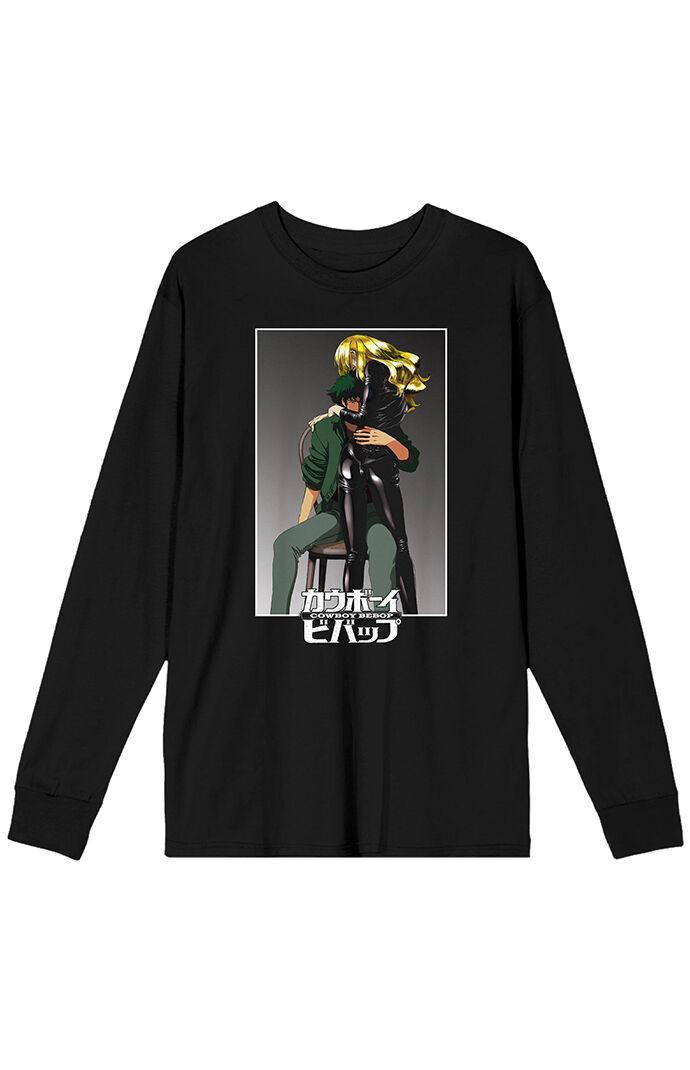 Bioworld Mens Spike Spiegel & Julia Cowboy Bebop Long Sleeve T-Shirt - Blackmall Product Image