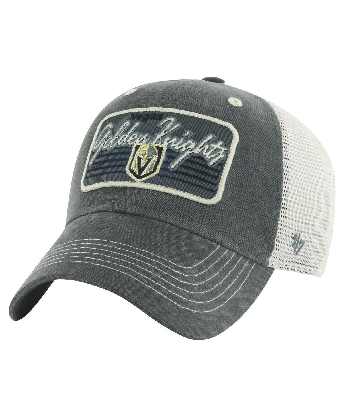 Mens 47 Charcoal Vegas Golden Knights Five Point Patch Clean Up Adjustable Hat Product Image