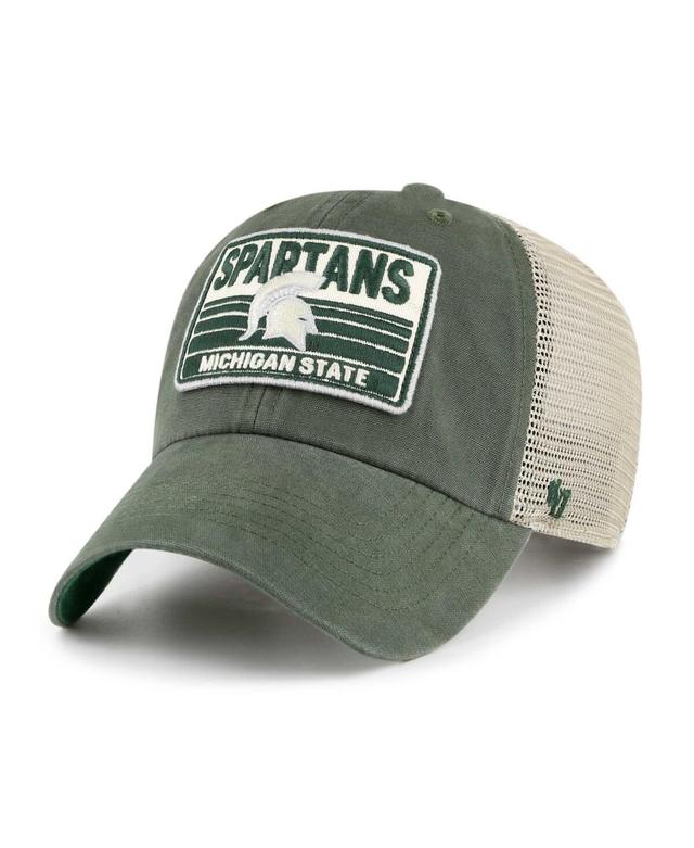 Mens 47 Brand Green Michigan State Spartans Four Stroke Clean Up Trucker Snapback Hat Product Image