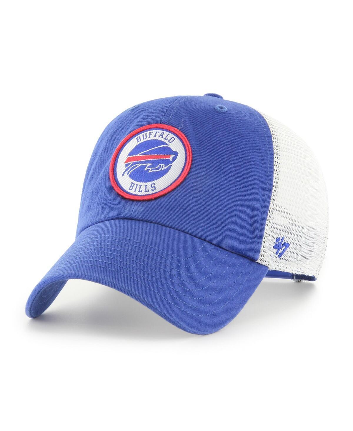 Mens 47 Royal/White Buffalo Bills Highline Clean Up Trucker Snapback Hat Product Image