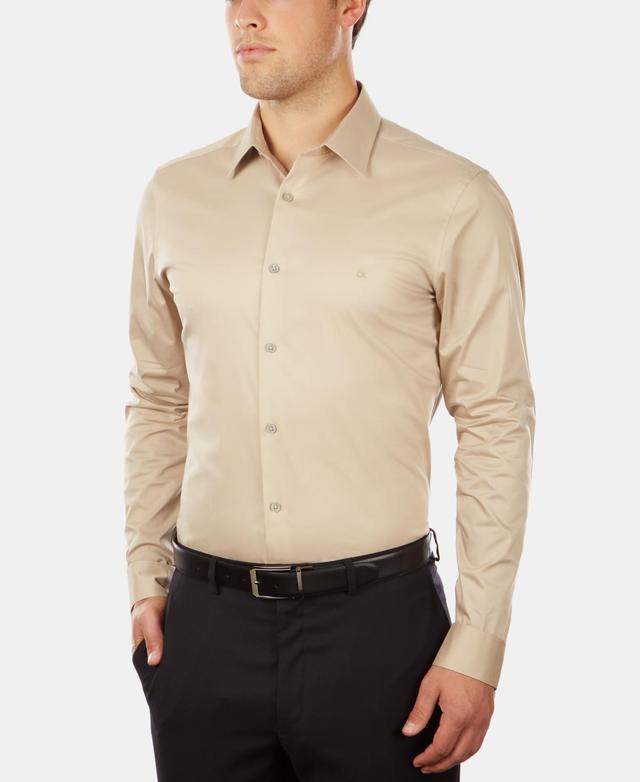 Calvin Klein Mens Slim-Fit Stretch Dress Shirt, Online Exclusive Created for Macys Product Image