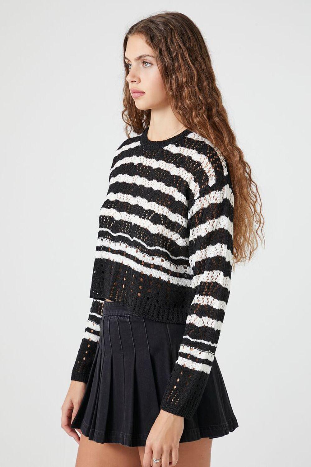 Striped Open-Knit Sweater | Forever 21 Product Image