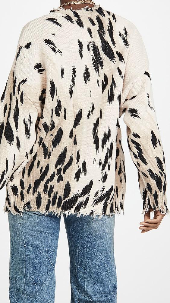 R13 Cheetah Oversized Crew Neck Sweater | Shopbop Product Image