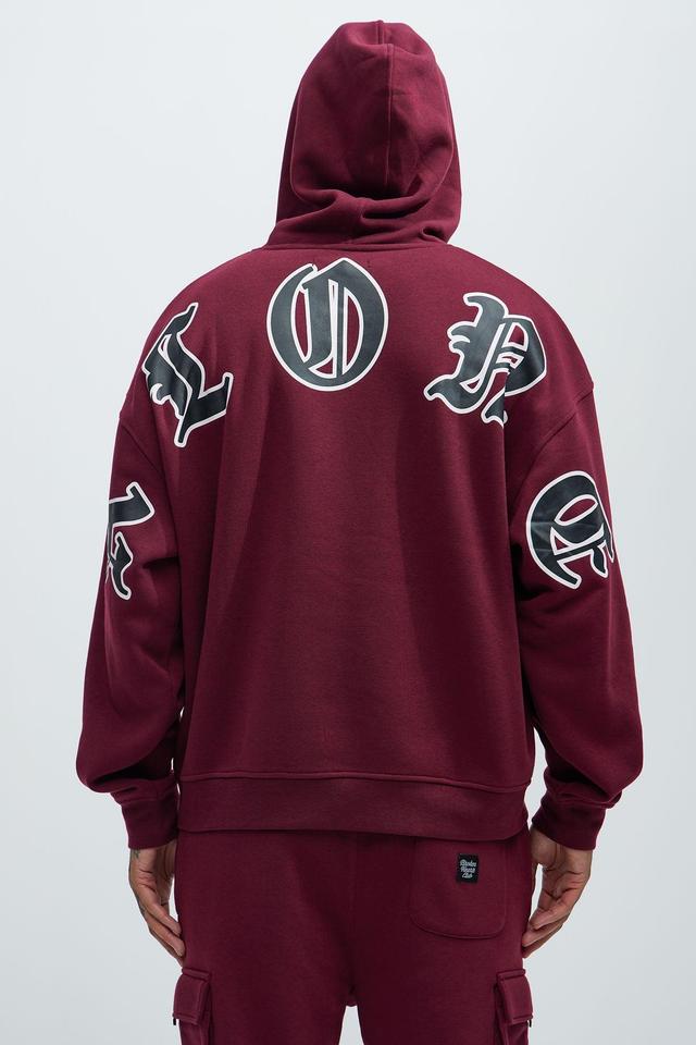 Never Alone Hoodie - Burgundy Product Image