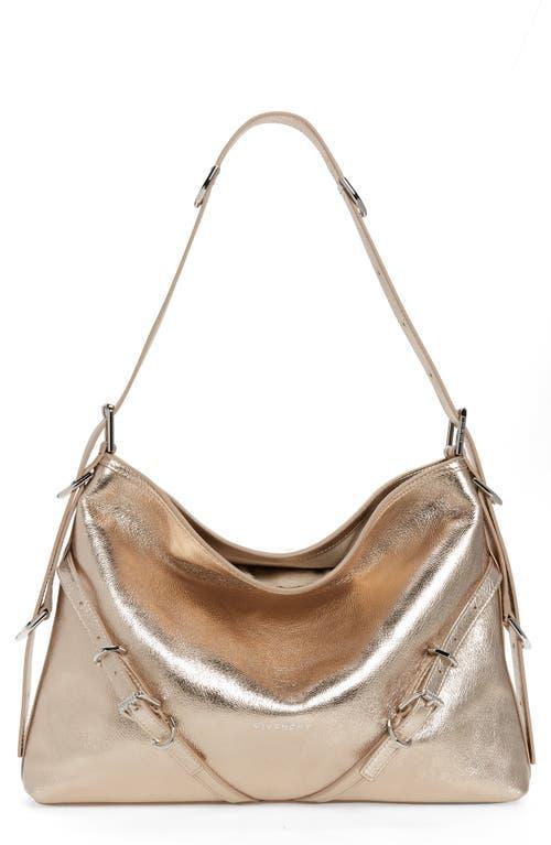 Givenchy Medium Voyou Metallic Leather Hobo Bag Product Image