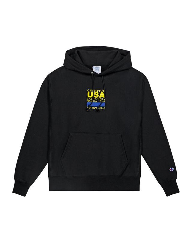 Mens Reverse Weave Hoodie, Hydra Sport, Champion USA Black L Product Image