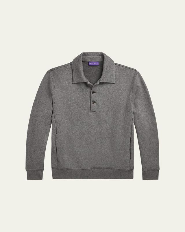 Men's Fleece Collared Sweatshirt Product Image