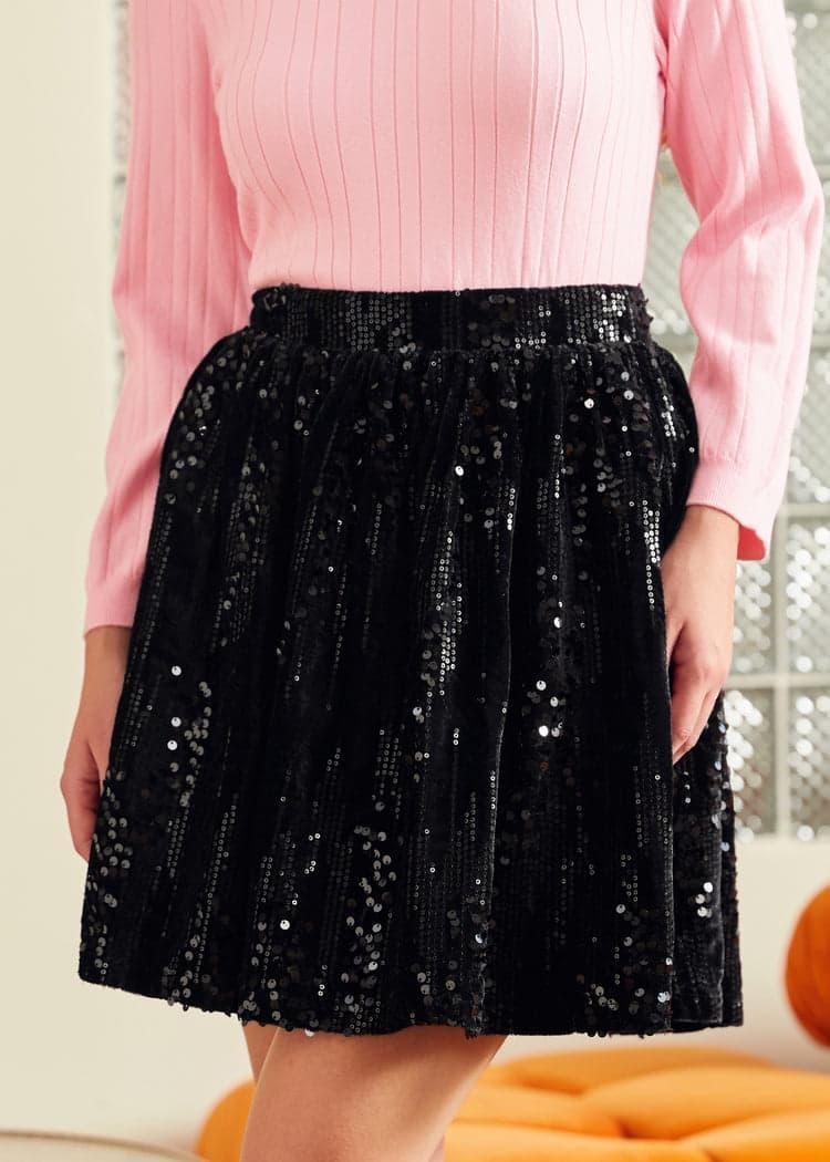 Midnight Muse Dirndl Velvet Skirt Product Image