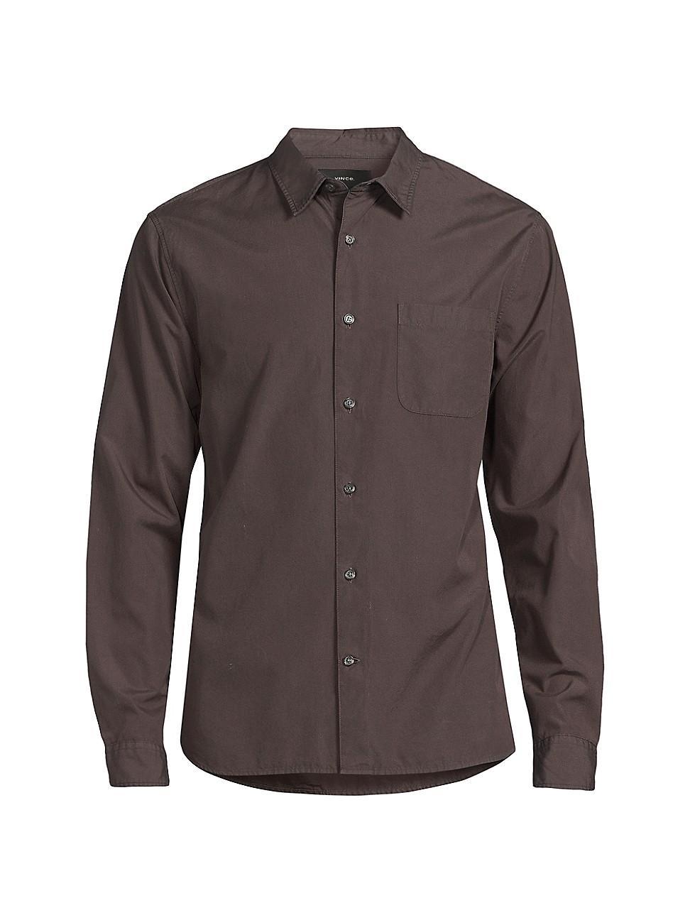 Mens Cotton Poplin Button-Front Shirt Product Image