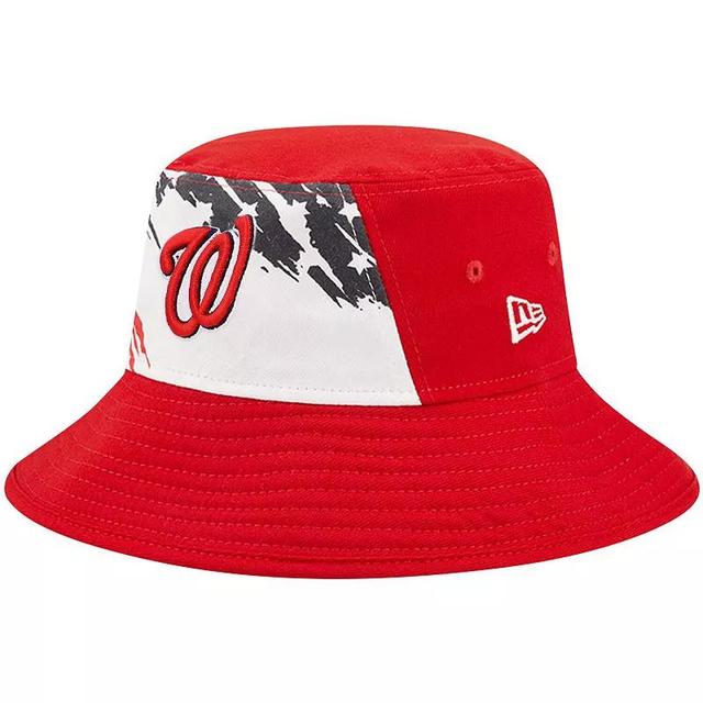 Mens New Era Red Washington Nationals 2022 4th of July Bucket Hat Product Image