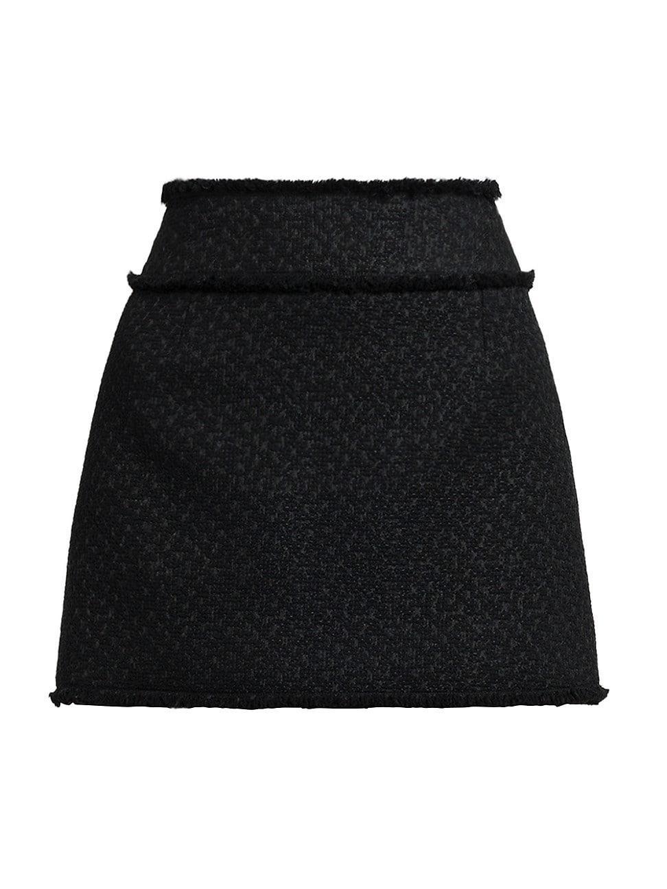 Womens Wool-Blend Tweed Miniskirt product image