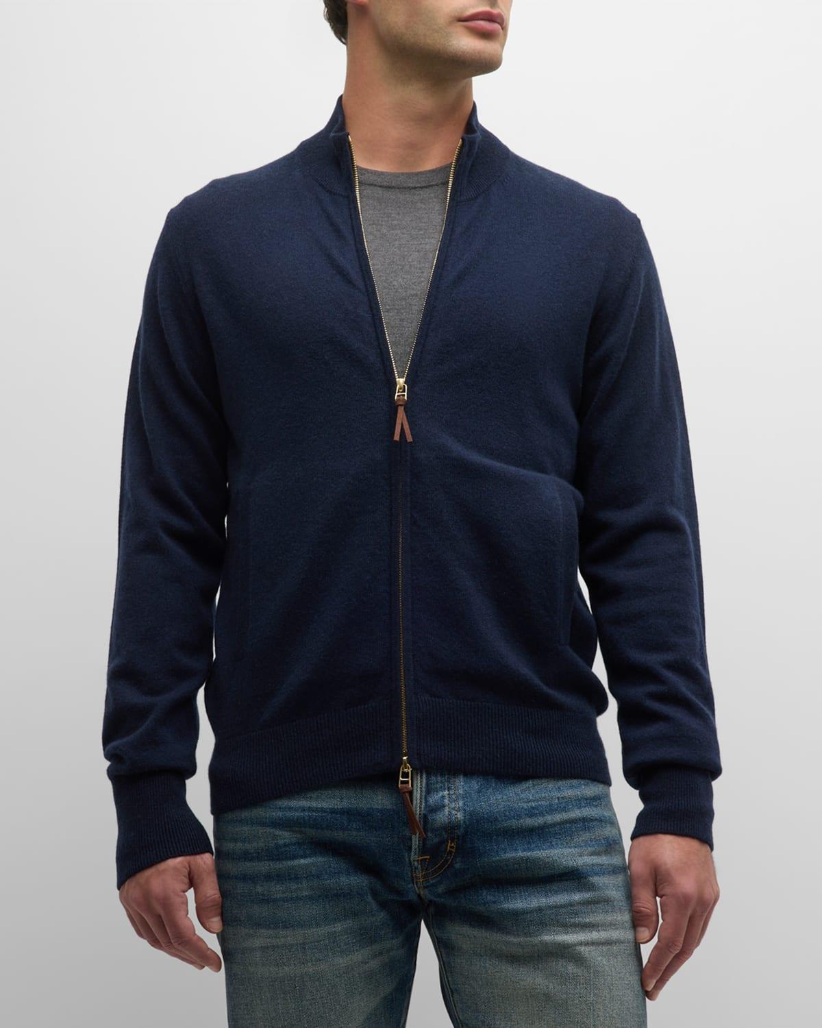 Mens Cashmere Full-Zip Track Jacket Product Image