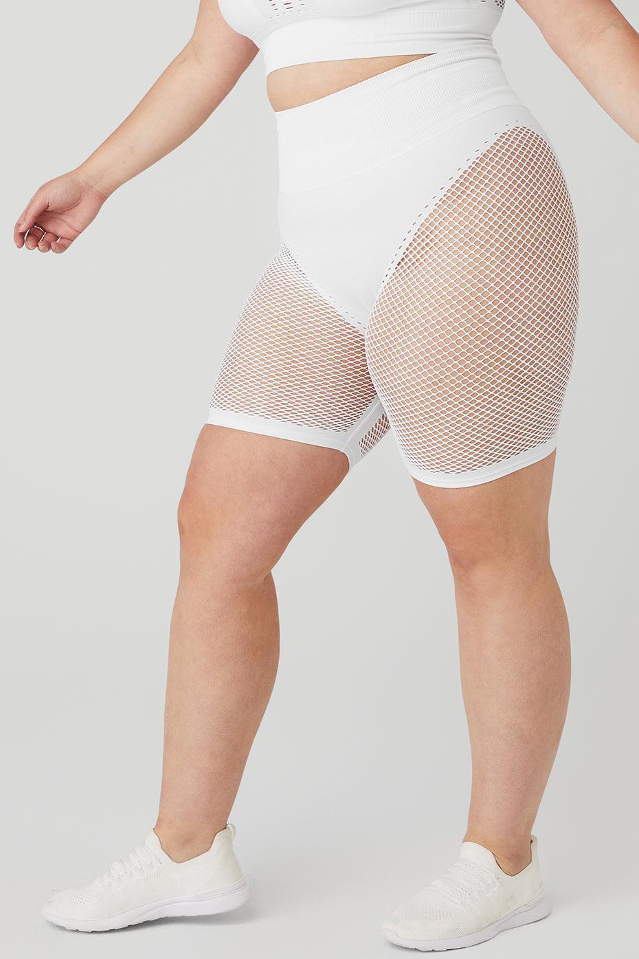 Seamless High-Waist Limitless Open Air Short - White Female Product Image