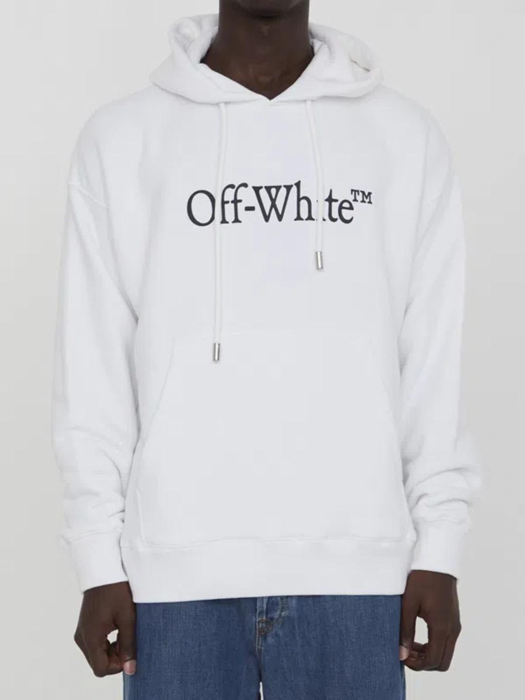 OFF-WHITE Big Bookish Skate Hoodie In White Product Image