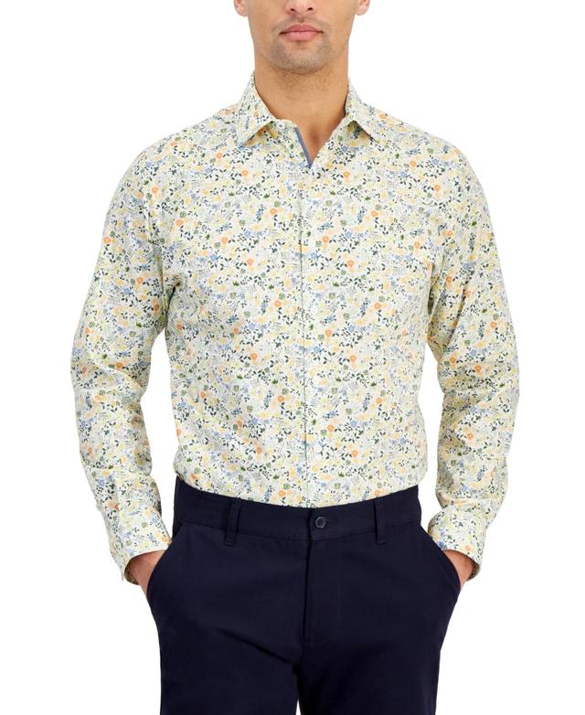 Bar Iii Mens Slim-Fit Water Floral Dress Shirt, Created for Macys Product Image