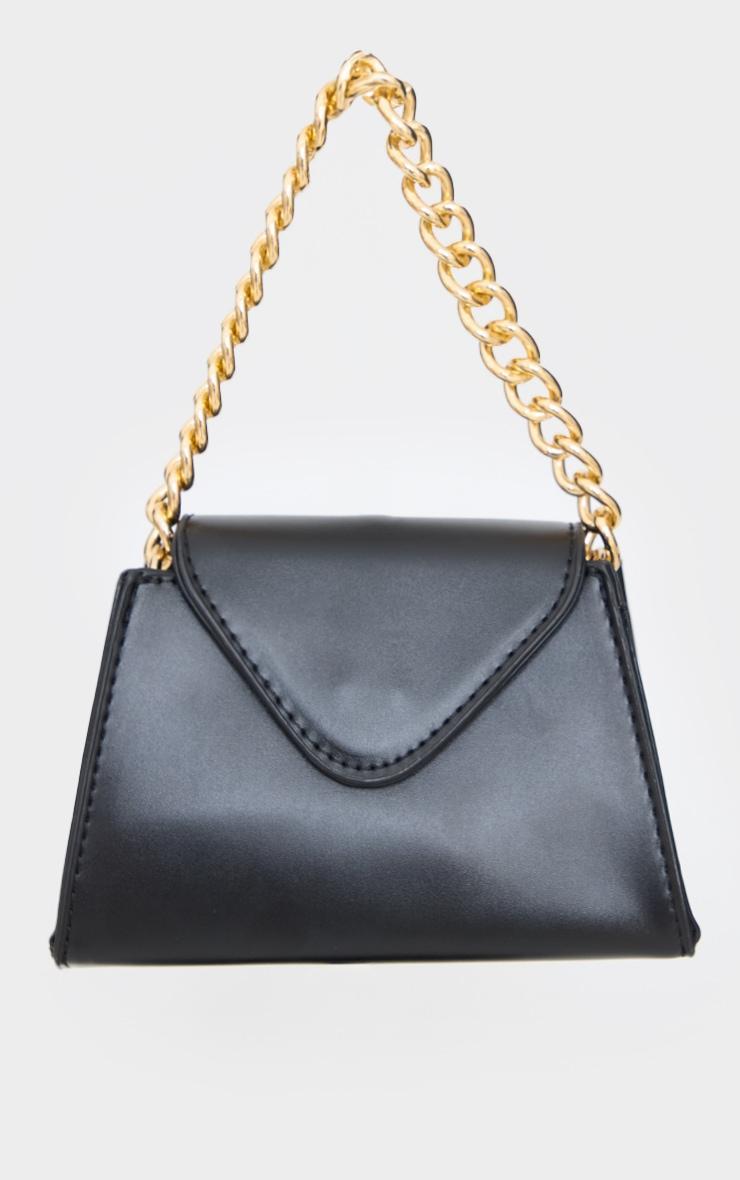 Black Mini Envelope Gold Chain Grab Bag Product Image