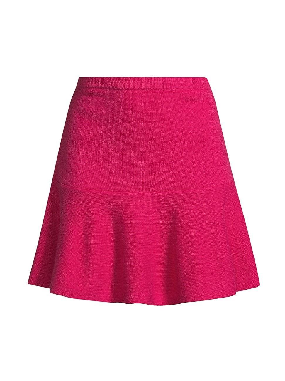 Womens Wool Flare Miniskirt Product Image